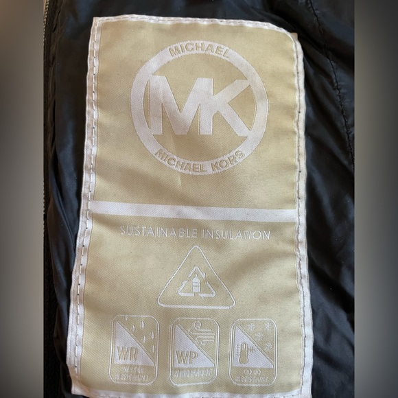 MICHAEL KORS Long Black Packable Warm Winter Puffer Jacket. Size M - Picture 8 of 16